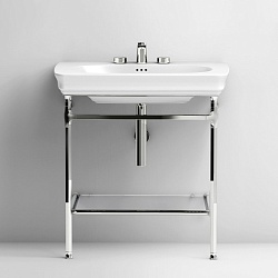 Artceram CIVITAS Структура металлическая Quadra  для раковины 68 см, полка стекло, цвет хром