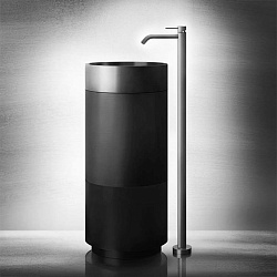 GESSI INCISO Подставка напольная под раковину 54601, сифон в комплекте, цвет Cristalplant Dark Metal