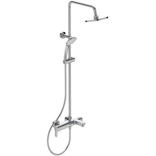 Ideal Standard IdealRain Cerafine O Душевая система с настенным смесителем, верхним душем &Oslash;20см., держателем, лейкой для душа и шлангом 175см., цвет: хром