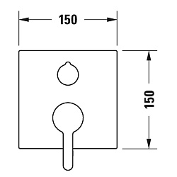 Duravit скрытая часть смесителя 1/2, цвет хром