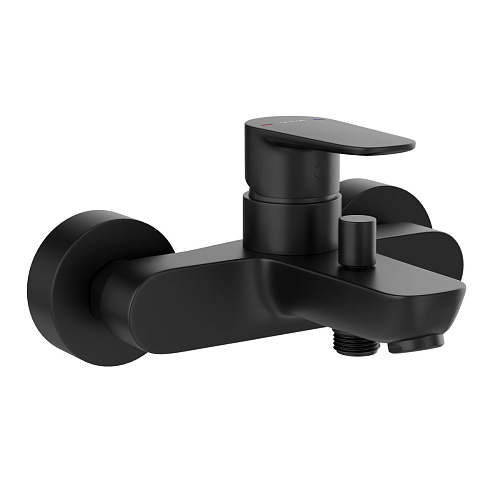 Смеситель настенный VitrA Flow Soft A4294636EXP для ванны однорычажный матовый черный латунь