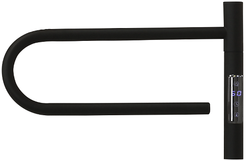 Полотенцесушитель электрический Vincea VTD-1P1BE 39x25, черный, таймер,