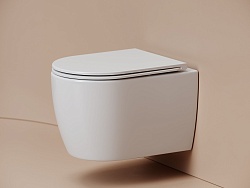 Унитаз подвесной Ceramicanova Noe, смыв торнадо 3.0, крышка - сиденье из дюропласта с микролифтом и функцией быстрого снятия, скрытые крепления, цвет белый, арт CN4011T