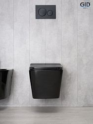 Унитаз подвесной Gid Tr2144BL 62224Y черная глянцевая 52x36x33.5