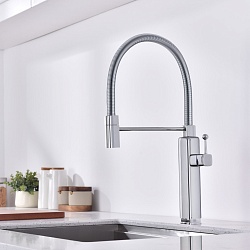Смеситель для кухни Vincea VKF-101CH, хром,