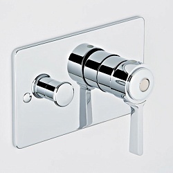 THG CAPUCINE VERT DECOR PLATINE Смеситель для душа встраиваемый, однорычажный, с переключателем, внешняя часть, декор платина, цвет хром