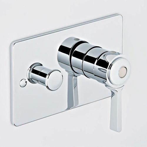THG CAPUCINE VERT DECOR PLATINE Смеситель для душа встраиваемый, однорычажный, с переключателем, внешняя часть, декор платина, цвет хром