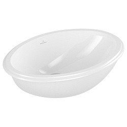 Villeroy&Boch Evana раковина 500x350 мм, для установки под столешницу, наружная сторона глазурь, Evana, округлая, с переливом, цвет альп. белый