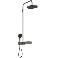 Ideal Standard Solos Душевая система с термостатическим смесителем, держатель для лейки, 3-функциональный (Rain, Silkrain, SecondSkin) круглый пластиковый верхний душ 30см., ручной душ 3-х фукциональный, шланг 175см., цвет: PVD Magnetic Grey