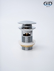 Донный клапан Gid  с переливом Ch100-1 73303K хром 7x7x10