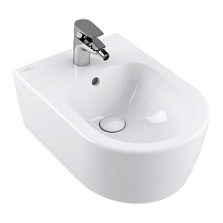 Villeroy&Boch Avento Биде подвесное 370*530*395, с 1 отв. под смеситель, цвет альпийский белый
