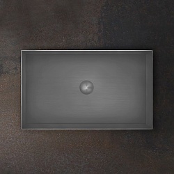 GESSI 316 Раковина 600x350 мм., для установки на столешницу, без перелива, нержавеющая сталь, цвет Steel Brushed