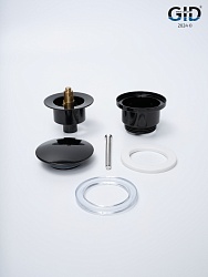 Донный клапан Gid универсальный G-58BL 76604K черный глянцевый 7.5x7x3.5