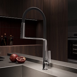 Смеситель для кухни Vincea VKF-118CH, хром,