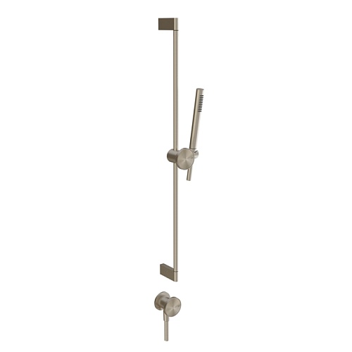 GESSI Origini Штанга в комплекте с душевой лейкой, шланг 1,50 м и вывод воды. в компл с отд вставкой, цвет: Finox Brushed Nickel
