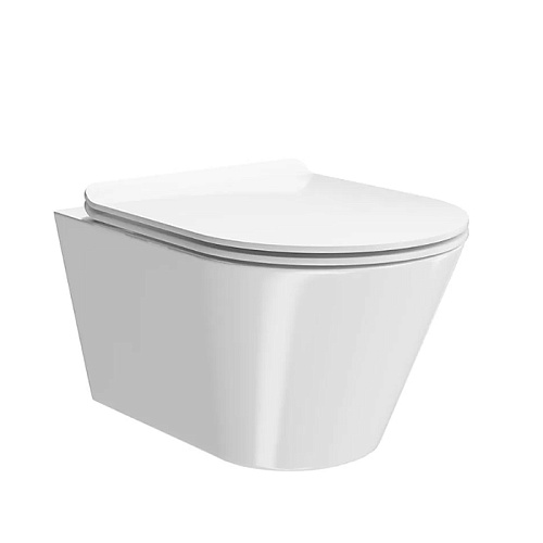 Kerama Marazzi Унитаз PLAZA Modern подвесной безободковый, белый глянцевый (Цена по акции)