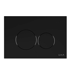 Кнопка смыва для инсталляции VitrA Origin 740-2450 глянцевая черная двойный смыв