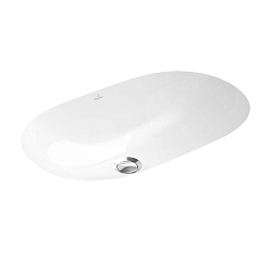 Villeroy&Boch O.novo Раковина встраиваемая под столешницу 600*350*215мм, с переливом, крепеж включен, цвет альпийский белый