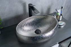 Раковина Gid 9030s 52235 накладная хром 48x34x15
