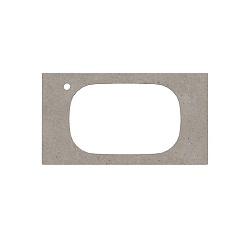 Kerama Marazzi MAGICA Столешница из керамогранита для раковин, встраиваемых сверху Риккарди 90 см, серый матовый