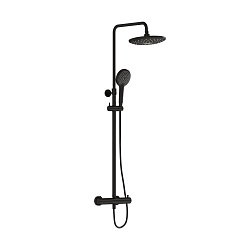 Душевая система VitrA Aquaheat A4720536EXP с термостатическим смесителем и ручным душем матовая черная латунь