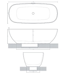 Artceram  Hoop Ванна 170x70хh50 см отдельностоящая, цвет: salvia