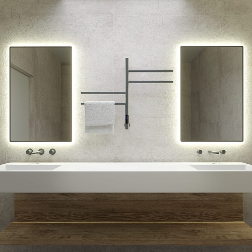 Полотенцесушитель электрический Vincea VTD-1S1CGE 43x60, графит, таймер,