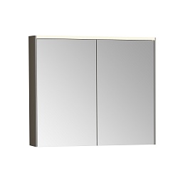 Зеркальный шкаф VitrA Core 66911 80 см брашированный хром с подвесткой