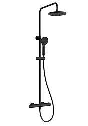 Душевая система VitrA Joy A4729836EXP с термостатическим смесителем и ручным душем матовая черная