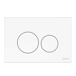 Кнопка смыва для инсталляции VitrA Origin 740-2400 глянцевая белая двойный смыв