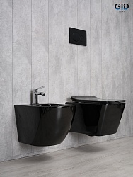 Унитаз подвесной Gid Tr2144BL 62224Y черная глянцевая 52x36x33.5