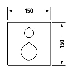 Duravit скрытая часть смесителя 1/2, цвет хром