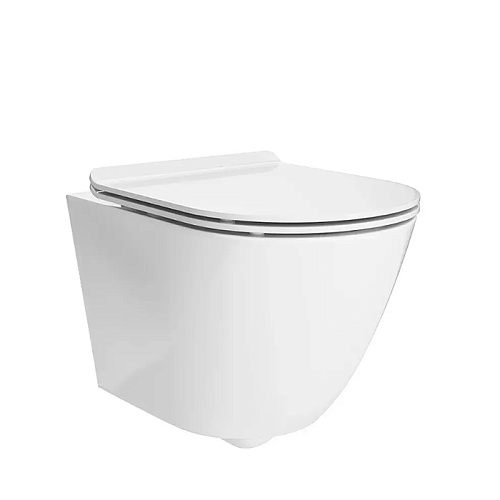 Kerama Marazzi Унитаз Sfera подвесной безободковый с крепежом, белый глянцевый