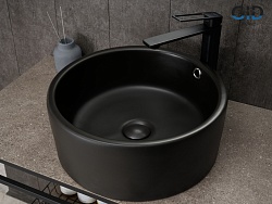 Раковина Gid N9130bg 53382 накладная черная графит 41.5x41.5x16.5