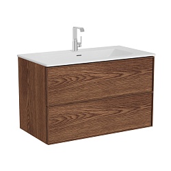 Тумба с раковиной для ванной VitrA Metropole Edge 67156 100 см грецкий орех МДФ