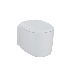 Подвесной унитаз VitrA Plural 7830B401-0075 безободковый Rim-ex матовый белый санитарный фарфор антибактериальное покрытие Hygiene + Clean