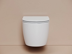 Унитаз подвесной Ceramicanova Noe, смыв торнадо 3.0, крышка - сиденье из дюропласта с микролифтом и функцией быстрого снятия, скрытые крепления, цвет белый, арт CN4011T