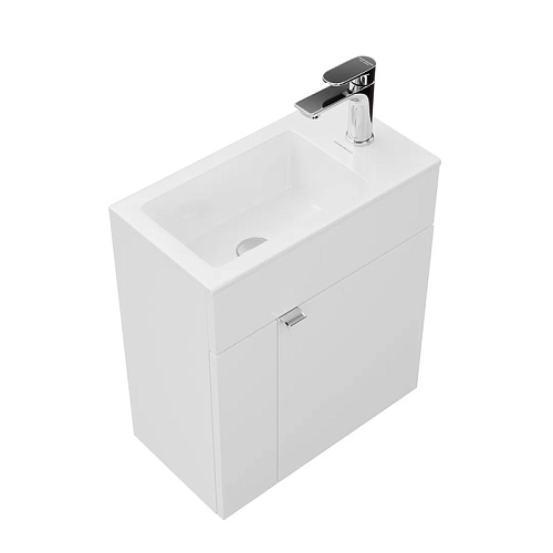 Kerama Marazzi Тумба LATO подвесная с дверцей 50, белая глянцевая