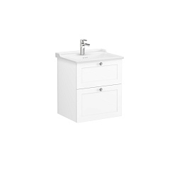 Тумба с раковиной для ванной VitrA Root Classic 68848 60 см матовая белая МДФ