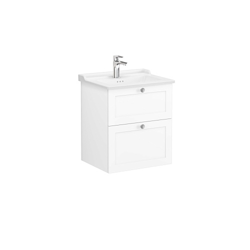 Тумба с раковиной для ванной VitrA Root Classic 68848 60 см матовая белая МДФ