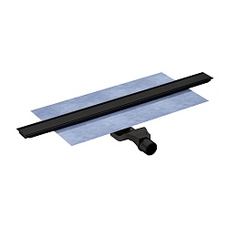 Душевой трап VitrA Eco-Flow 59980582000 60 x 6 см горизонтальный с мокрым затвором черный