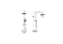 Душевая система VitrA Aquaheat A4720536EXP с термостатическим смесителем и ручным душем матовая черная латунь