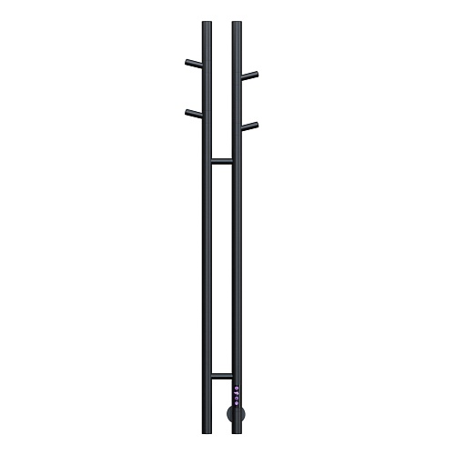 Полотенцесушитель электрический Vincea VTD-1D2BE 25х130, черный, таймер,