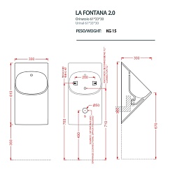 Писсуар 33x31хh62 см, цвет белый/покрытие Saniglaze