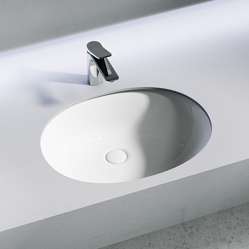 Раковина встраиваемая под столешницу CERAMICANOVA Element 567x428x150 мм, с отверстием перелива, с крепежом и шаблоном для установки, арт. CN6076