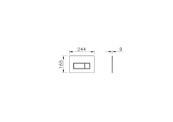 Кнопка смыва для инсталляции VitrA Root Square 740-2325 брашированное золото двойный смыв