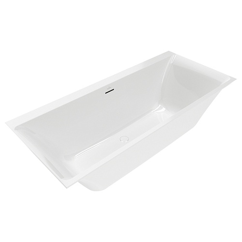 Villeroy&Boch Subway 3.0 Ванна встраиваемая 1800*800*480, слив по центру, компл. ножек, слив-перелив: белый, материал: Quaryl, цвет: альпийский белый