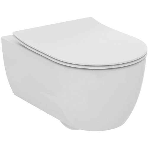 Ideal Standard Blend Curve Сиденье SLIM для унитаза, с микролифтом, быстосъемное, для  T375101, T374901, T465501 , цвет: белый глянец