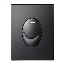 Кнопка смыва ABBER AC0125MB пневматическая, черная матовая