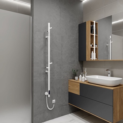 Полотенцесушитель электрический Vincea VTD-1DWE 15х140, белый, таймер,